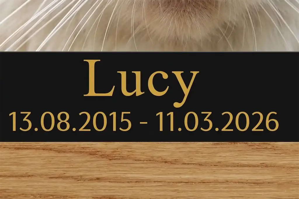 Personalized Pet Urn with Gold Calligraphy | Custom Memorial