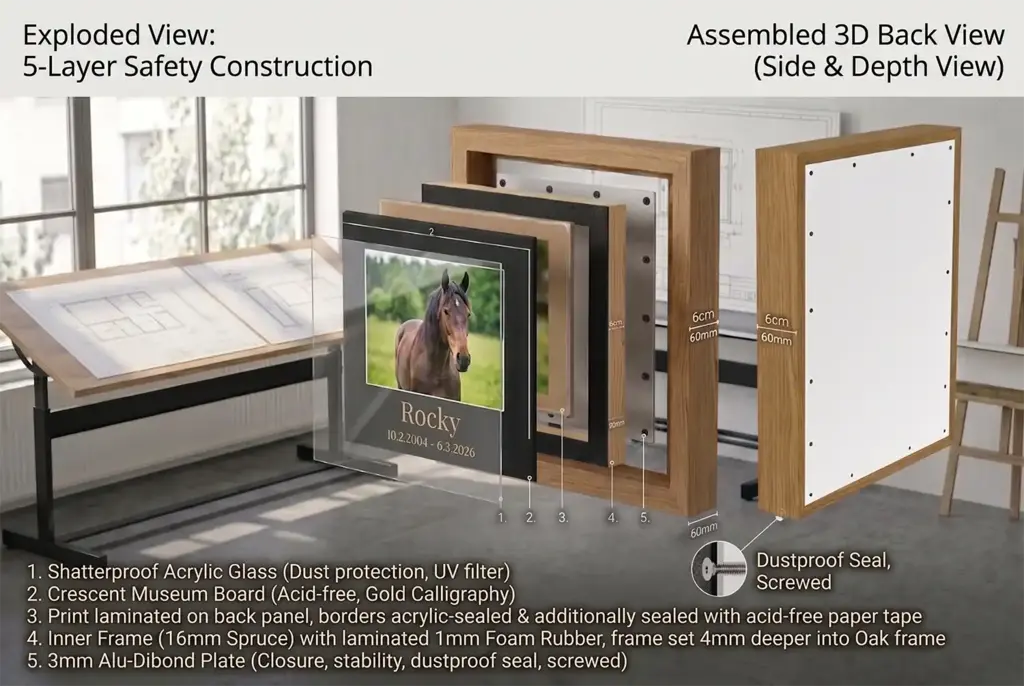 5-Layer Safety Design: Inside Our Pet Memorial Frame Urns